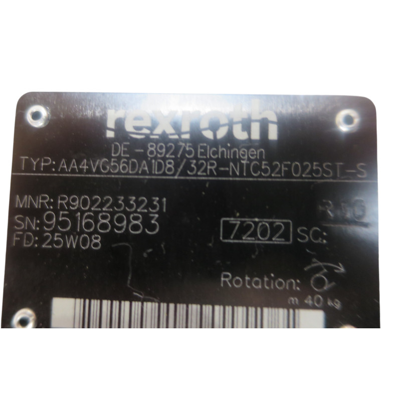 HYDRAULIC PUMP BOSCH REXROTH R902233231 AA4VG56DA1D8/32R-NTC52F